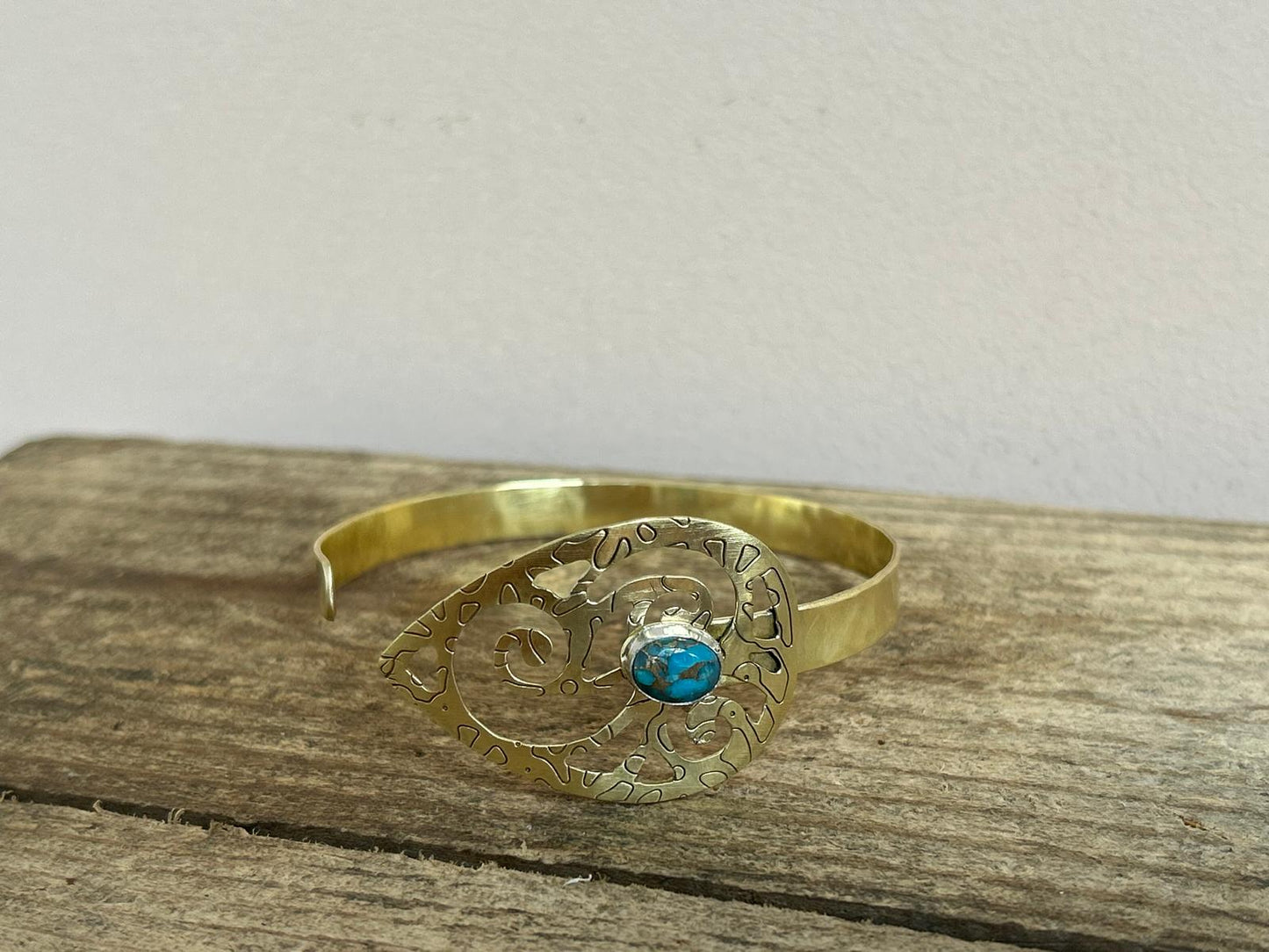 Brass & Turquoise Torq