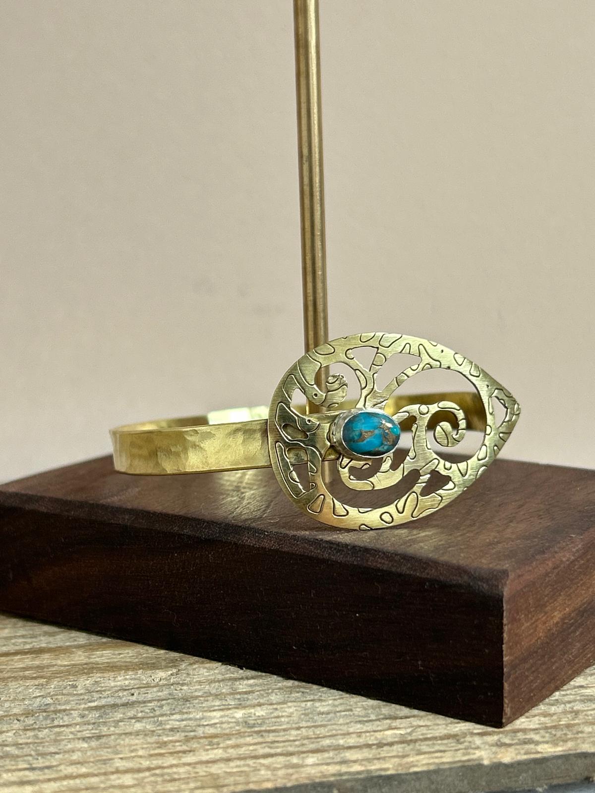 Brass & Turquoise Torq