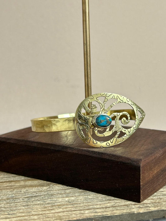 Brass & Turquoise Torq