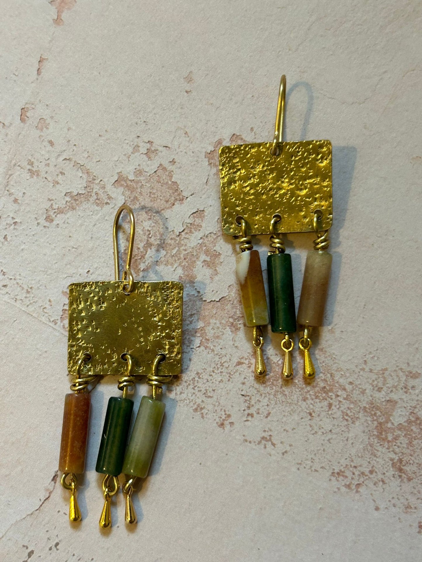 Agate drop earrings