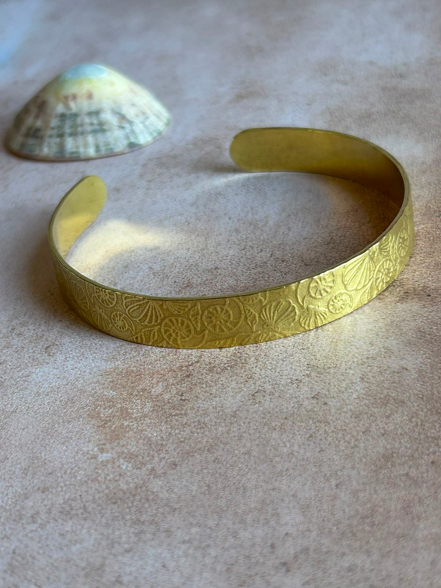 Brass Sea Shell Cuff