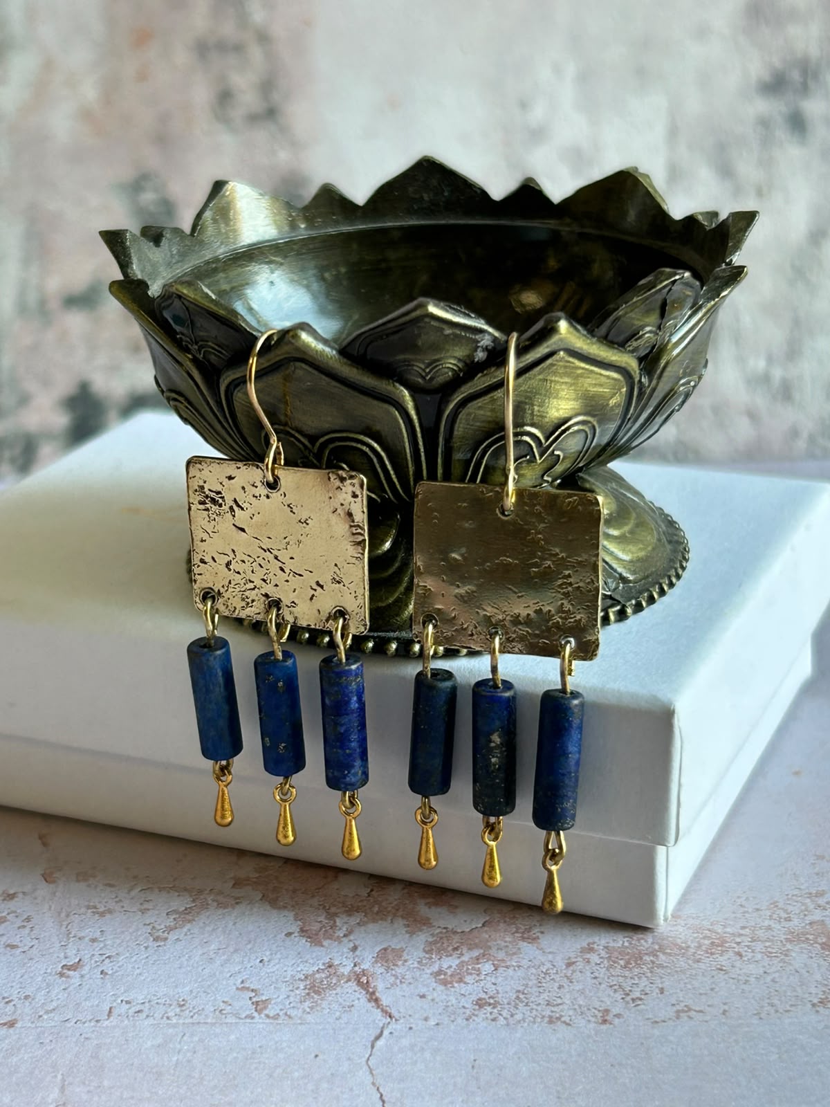 Lapis drop earrings