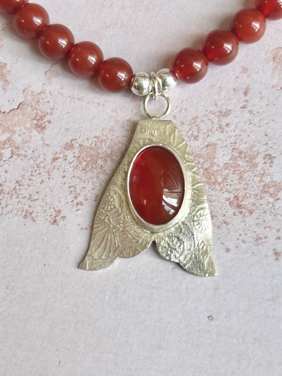 Red Agate Mermaid Necklace